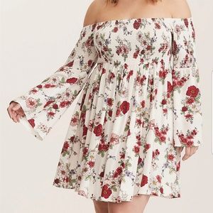 Torrid Challis Smocked Dress